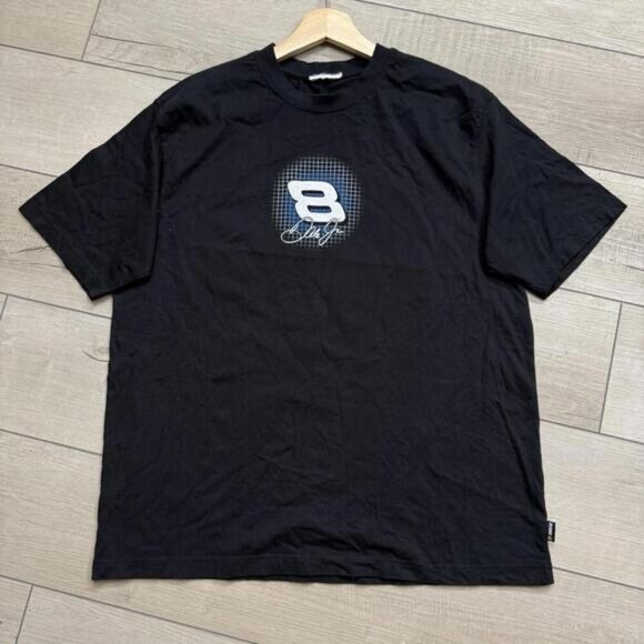 Vintage Dale Earnhardt Jr. Budweiser NASCAR T-Shirt Black 90s Y2K Racing Tee XL - Picture 2 of 8